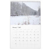 Calendrier Saisons Russes Page simple Petit Calendrier, Blanc (Feb 2027)