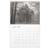 Calendrier Saisons Russes Page simple Petit Calendrier, Blanc (Jan 2026)