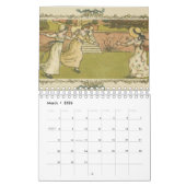 Calendrier Saisons vintages par Kate Greenaway Flower Garland (Mar 2026)