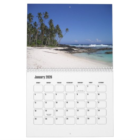 Calendrier Samoa (Jan 2026)