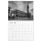Calendrier San Francisco City in Black and White (Mar 2026)