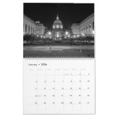 Calendrier San Francisco City in Black and White (Jan 2026)