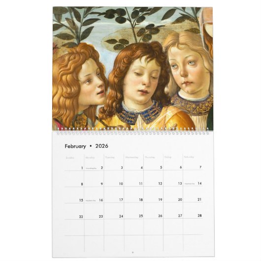 Calendrier Sandro Botticelli 2022 (Feb 2026)