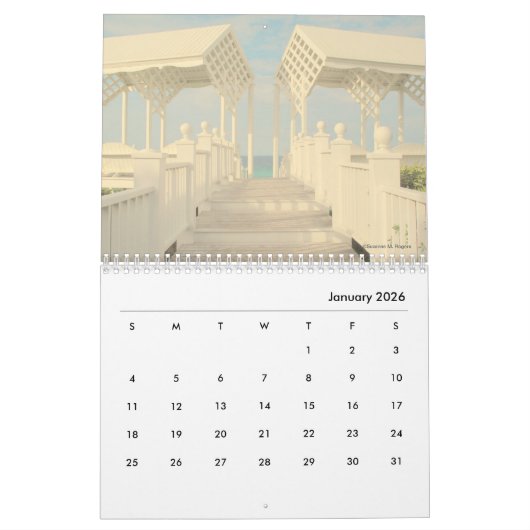 Calendrier Sandy Footpaths & Picket Fences - 2026 Calendar (Jan 2026)