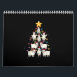 Calendrier Santa Sheep Christmas Tree Lights Funny Sheep Veni<br><div class="desc">L'amazing vend pour les cheep lovers, les fans, les enthousiastes, ou those who love sheep. People who love farm animal humor or the farmers wife & farmers daughter will love this fun design. Great present for farmers, rancher, and sheep shearers. Idéal as venin pour les girls, fermiers, gardés, flores, sheep...</div>