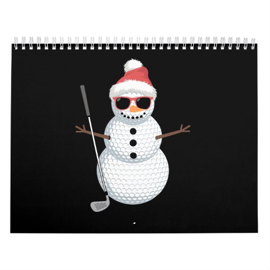 Calendrier Santa Snowman Golf Ball Christmas Golfer Gift  (Protection)