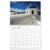 Calendrier Santorin, Grèce (Jan 2027)