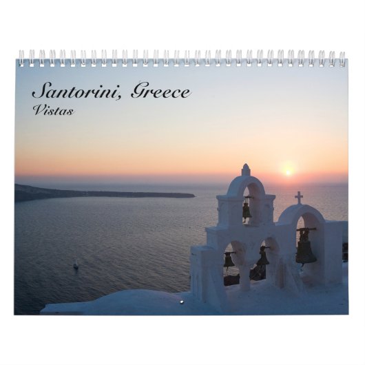 Calendrier Santorin Grèce (Protection)