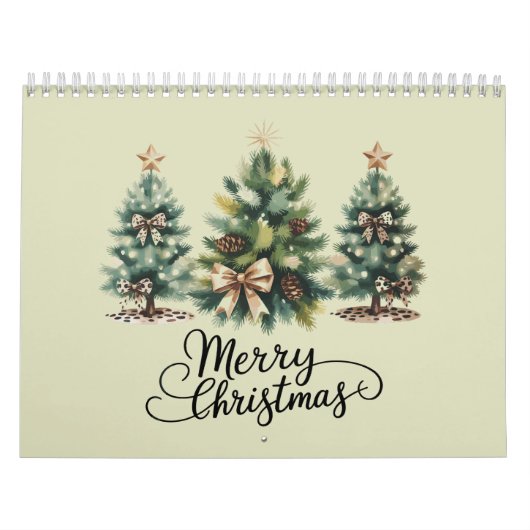 Calendrier Sapin de Noël joyeux léopard Coquette Bow Noël (Protection)