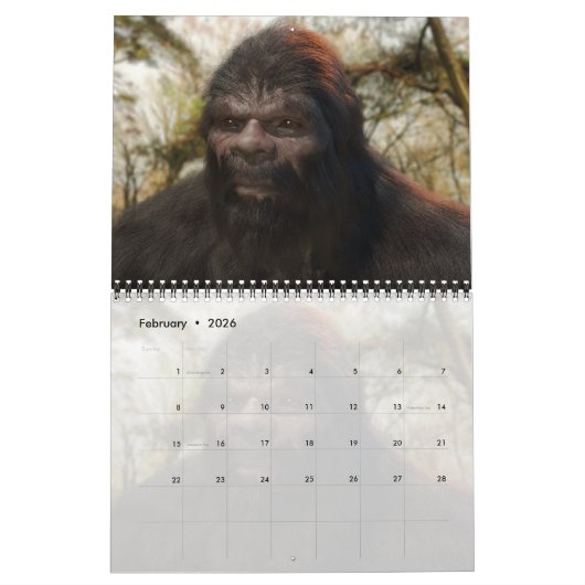 CALENDRIER SASQUATCH BIGFOOT (Feb 2026)