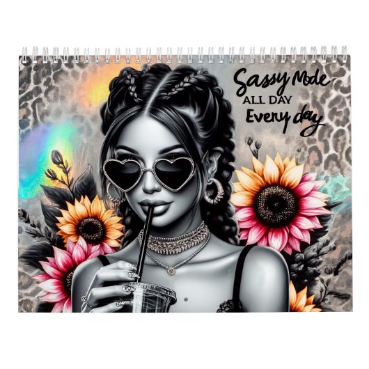 Calendrier Sassy smart mouth femmes sarcastique sarcasme dame (Dos)