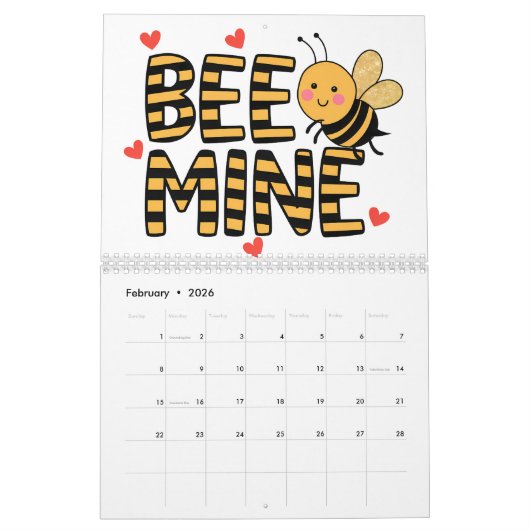 Calendrier Sauvez les abeilles nature insecte volant science (Feb 2026)