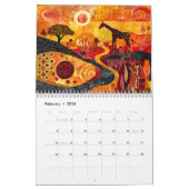 Calendrier Savanna Spirits – Abstract Wildlife & Tribal Echoe (Feb 2026)