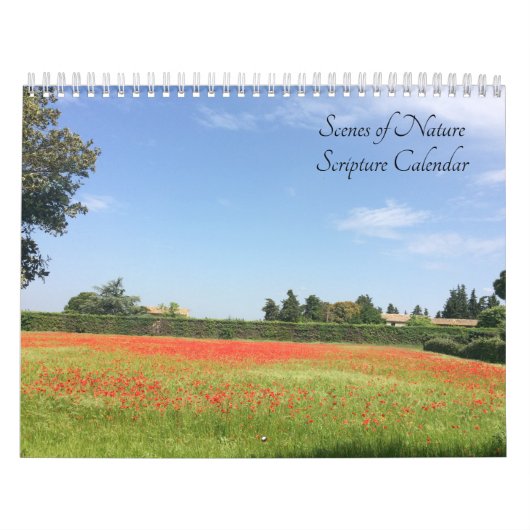 Calendrier Scènes de la nature avec des versets des Écritures (Protection)