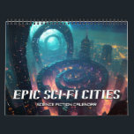 Calendrier Science-fiction 2025 des villes épiques de science<br><div class="desc">Calendrier 2025 Des Villes Sci-Fi Épic Science Fiction</div>