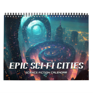 Calendrier Science-fiction 2026 des villes épiques de science