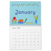 Calendrier scolaire moyen de deux pages, (Jan 2027)