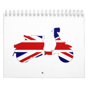 Calendrier Scooter des années 60 Union Jack