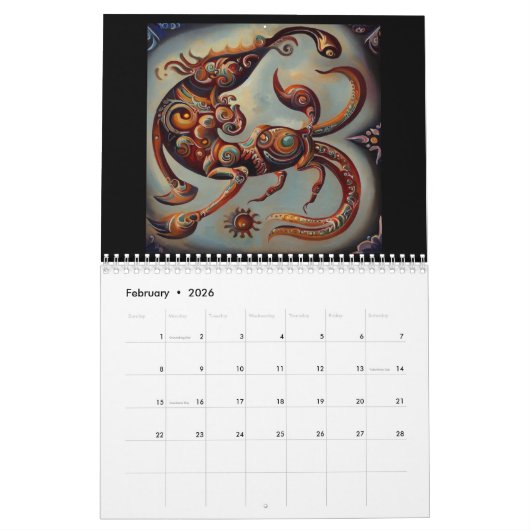 Calendrier Scorpio (Feb 2026)