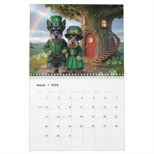 Calendrier Scottish Terrier Calendar (Mar 2026)