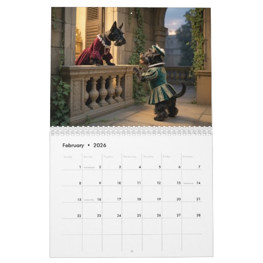 Calendrier Scottish Terrier Calendar (Feb 2026)
