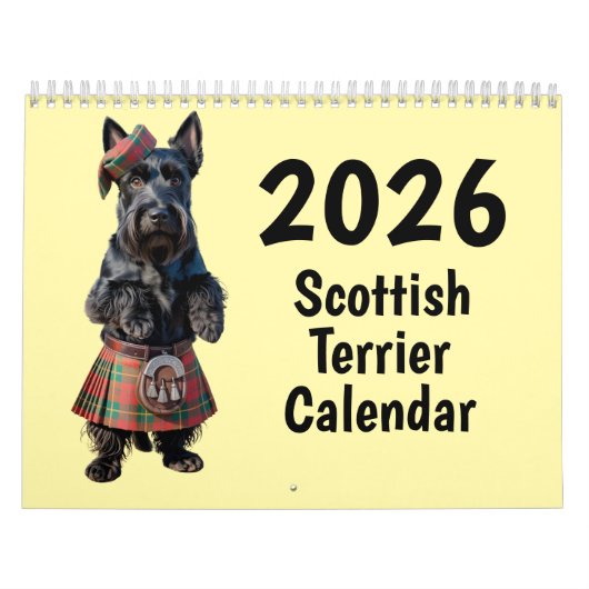 Calendrier Scottish Terrier Calendar (Protection)