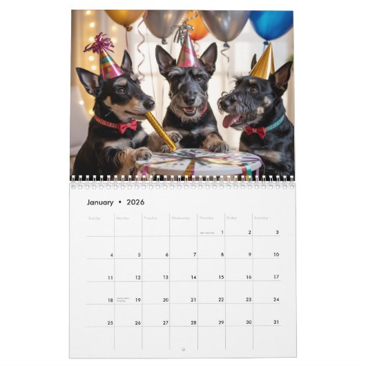 Calendrier Scottish Terrier Calendar (Jan 2026)