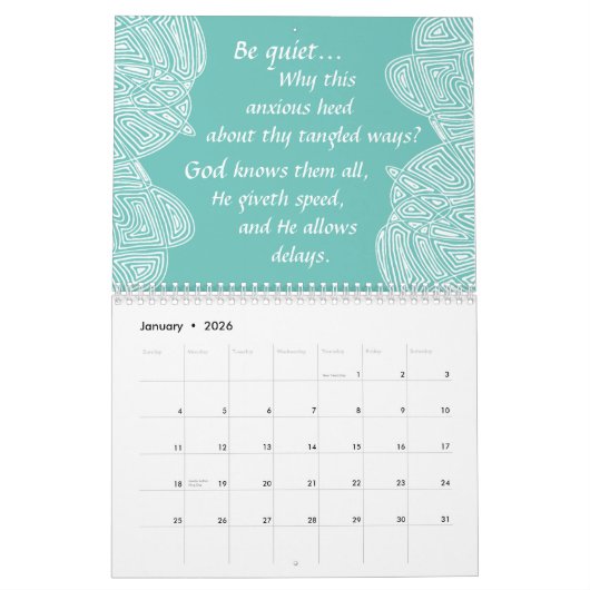 Calendrier Scribbleprints (Avec Conception Chrétie (Jan 2026)