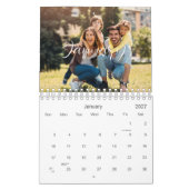 Calendrier Script chic photo de la famille 2025 (Jan 2027)