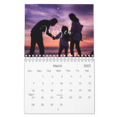 Calendrier Script chic photo de la famille 2025 (Mar 2027)