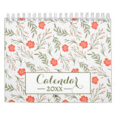 Calendrier Script Floral d'hiver Affirmation positive 2025 (Protection)