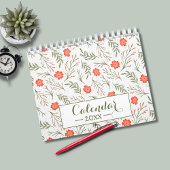Calendrier Script Floral d'hiver Affirmation positive 2025