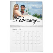 Calendrier Script moderne Famille Vie Amour Citation et photo (Feb 2026)