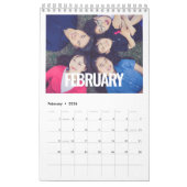 Calendrier Script moderne minimaliste photo de famille 2022 (Feb 2026)