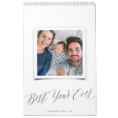 Calendrier Script moderne photo couleur personnalisable (Protection)