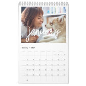 Calendrier Script moderne photo de famille 2026 (Jan 2027)