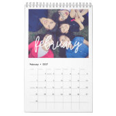 Calendrier Script moderne photo de famille 2026 (Feb 2027)