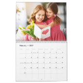 Calendrier Script moderne Simple Custom Family Photo 2024 (Feb 2027)