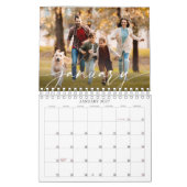 Calendrier Script personnalisé pour photo unique moderne (Jan 2027)