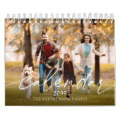 Calendrier Script personnalisé pour photo unique moderne (Protection)
