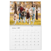 Calendrier Script personnalisé pour photo unique moderne (Jan 2027)
