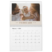 Calendrier Script photo de la famille de base (Feb 2026)