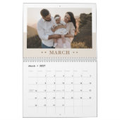 Calendrier Script photo de la famille de base (Mar 2027)