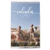 Calendrier Script photo de mariage personnalisé 2025 (Protection)