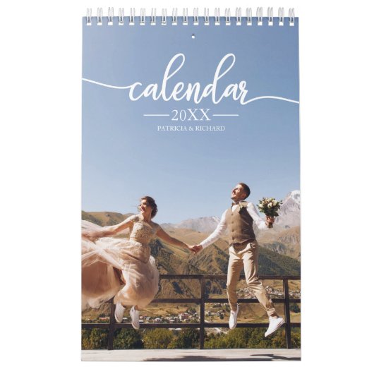 Calendrier Script photo de mariage personnalisé 2025 (Protection)