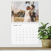 Calendrier Script photo de mariage personnalisé 2026