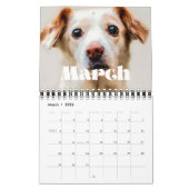 Calendrier Script rétro vintage 2026 photo de famille (Mar 2026)