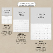 Calendrier Script Simple Moderne Une Photo Par Mois 