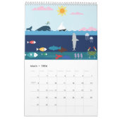 Calendrier Sea and Beach Calendar (Mar 2026)