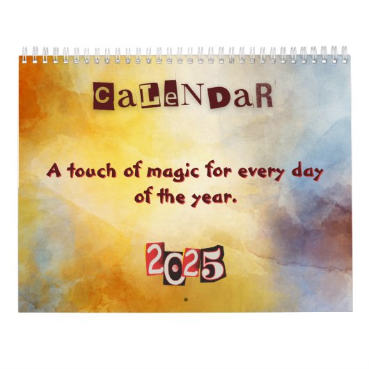 Calendrier Seasonal Calendar with Artwork 2025  (Dos)